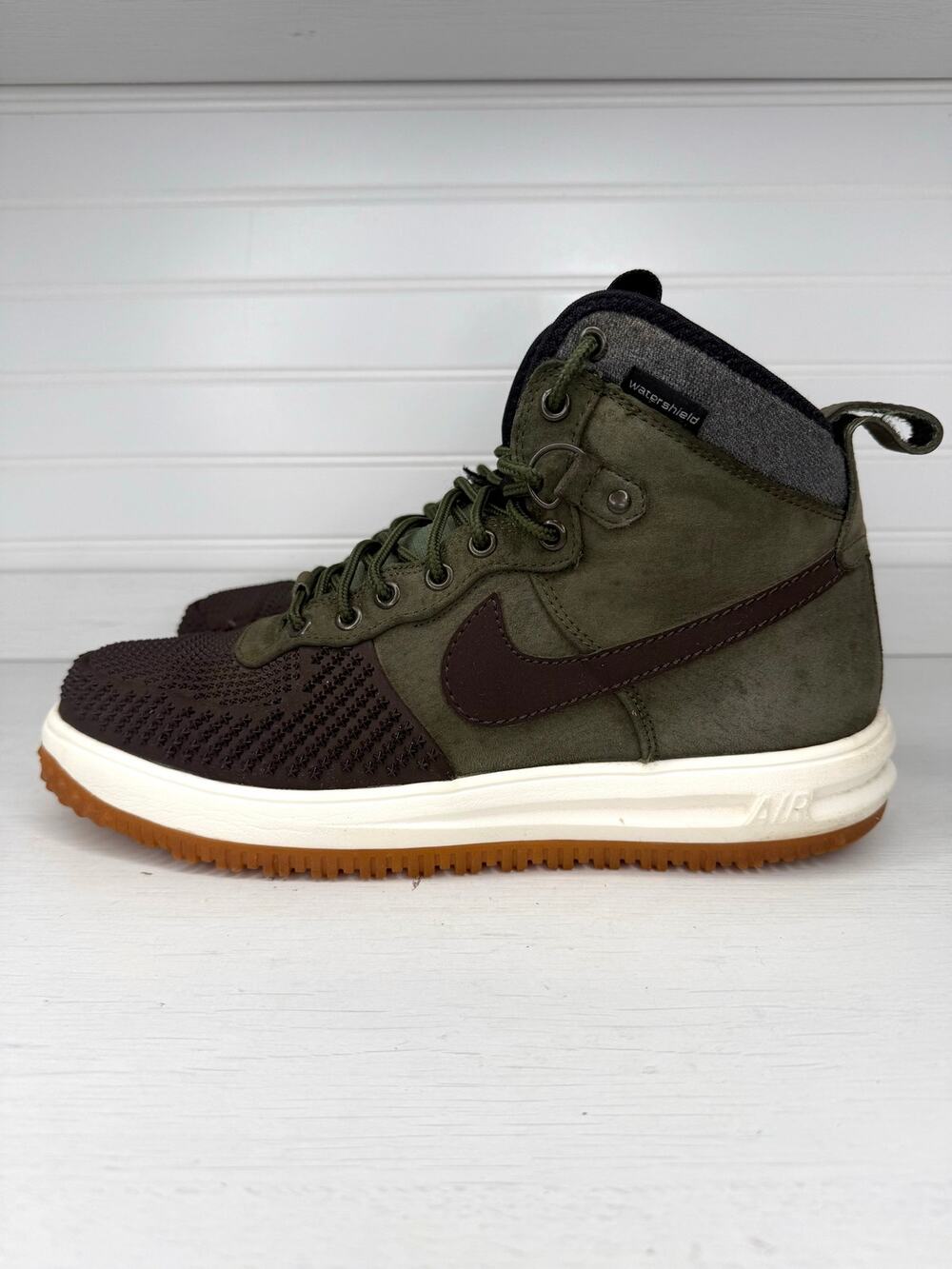 Nike Lunar Force 1 Duckboot 805899-200 Baroque Brown Olive Men’s 11 Winter
